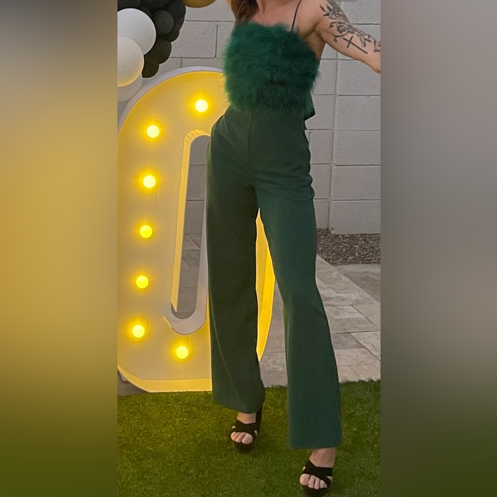 Feathered Jumpsuit